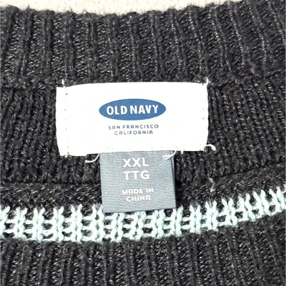 Old Navy XXL Fair Isle Knit Sweater Cabincore Americana Nordic Ski - Picture 3 of 6